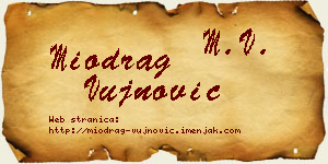 Miodrag Vujnović vizit kartica